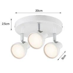 Artemis 3 Lamp LED Round Spotlight - White 10 Artemis 3 Lamp LED Round Spotlight - White -Chic Lighting Store 12810123 1654840948068759