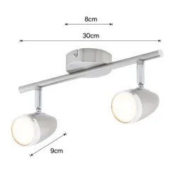 Vector 2 Bar LED Spotlight - Satin Nickel 10 Vector 2 Bar LED Spotlight - Satin Nickel -Chic Lighting Store 12810128 1404843073148588