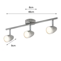 Vector 3 Bar LED Spotlight - Satin Nickel 10 Vector 3 Bar LED Spotlight - Satin Nickel -Chic Lighting Store 12810129 1394843073337084