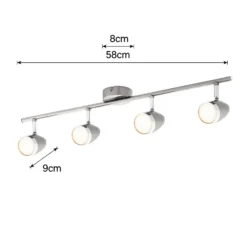 Vector 4 Bar LED Spotlight - Satin Nickel 10 Vector 4 Bar LED Spotlight - Satin Nickel -Chic Lighting Store 12810233 1094843073478030