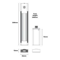 Arlec Lithium PIR LED Light Bar 28cm -Chic Lighting Store 12813238 1255007580265661