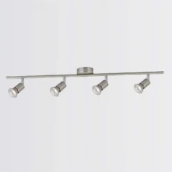 Rochdale 4 Lamp Spotlight Bar - Brushed Stainless Steel -Chic Lighting Store 12813665 1104843086075591