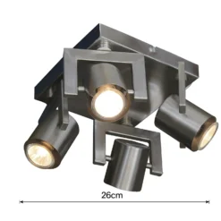 Yorkie 4 Lamp Spotlight Plate - Satin Nickel 9 Yorkie 4 Lamp Spotlight Plate - Satin Nickel -Chic Lighting Store 12815955 1134843347365097