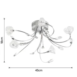 Flora 5 Lamp Semi-Flush Ceiling Light 15 Flora 5 Lamp Semi-Flush Ceiling Light -Chic Lighting Store 12815958 1754938641863368