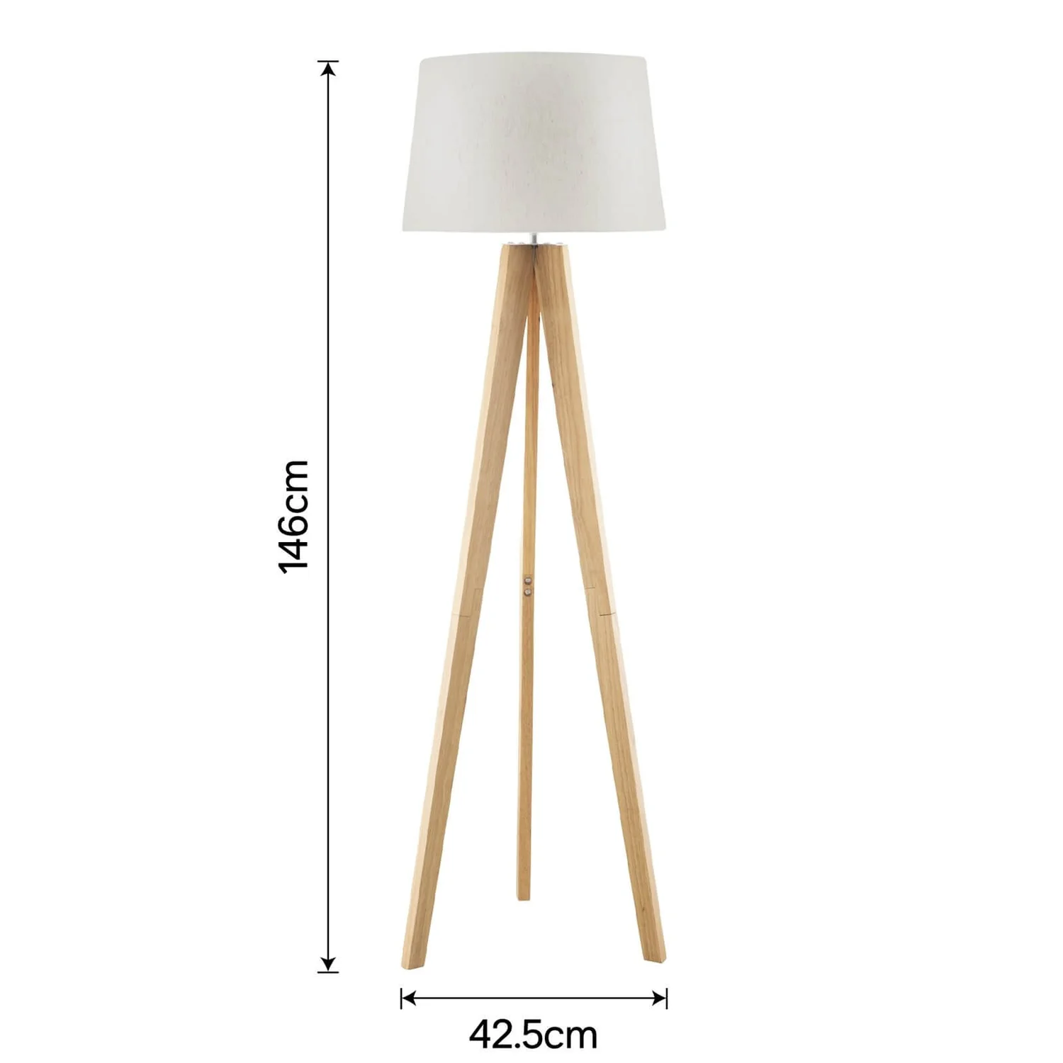 Poppy Tripod Floor Lamp - Natural 9 Poppy Tripod Floor Lamp - Natural - Image 7