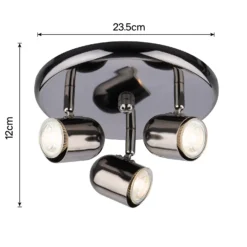 Phoenix 3 Lamp Spotlight Plate - Black Chrome -Chic Lighting Store 12816709 1544855431684846
