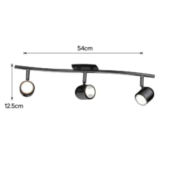 Phoenix 3 Lamp Spotlight Bar - Black Chrome -Chic Lighting Store 12816713 3154843348265850