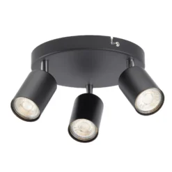 Travis 3 Light Spotlight Plate - Black