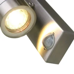 Lutec Rado Up/Down PIR Outdoor Wall Light - Stainless Steel -Chic Lighting Store 12819275 1694952877424035