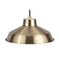 Retro Metal Easy Fit Pendant Shade - Brass