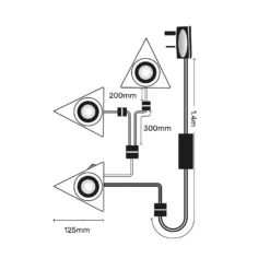 Arlec 3 Pack LED Triangle Cabinet Lights 21 Arlec 3 Pack LED Triangle Cabinet Lights -Chic Lighting Store 12825180 8295007594561258