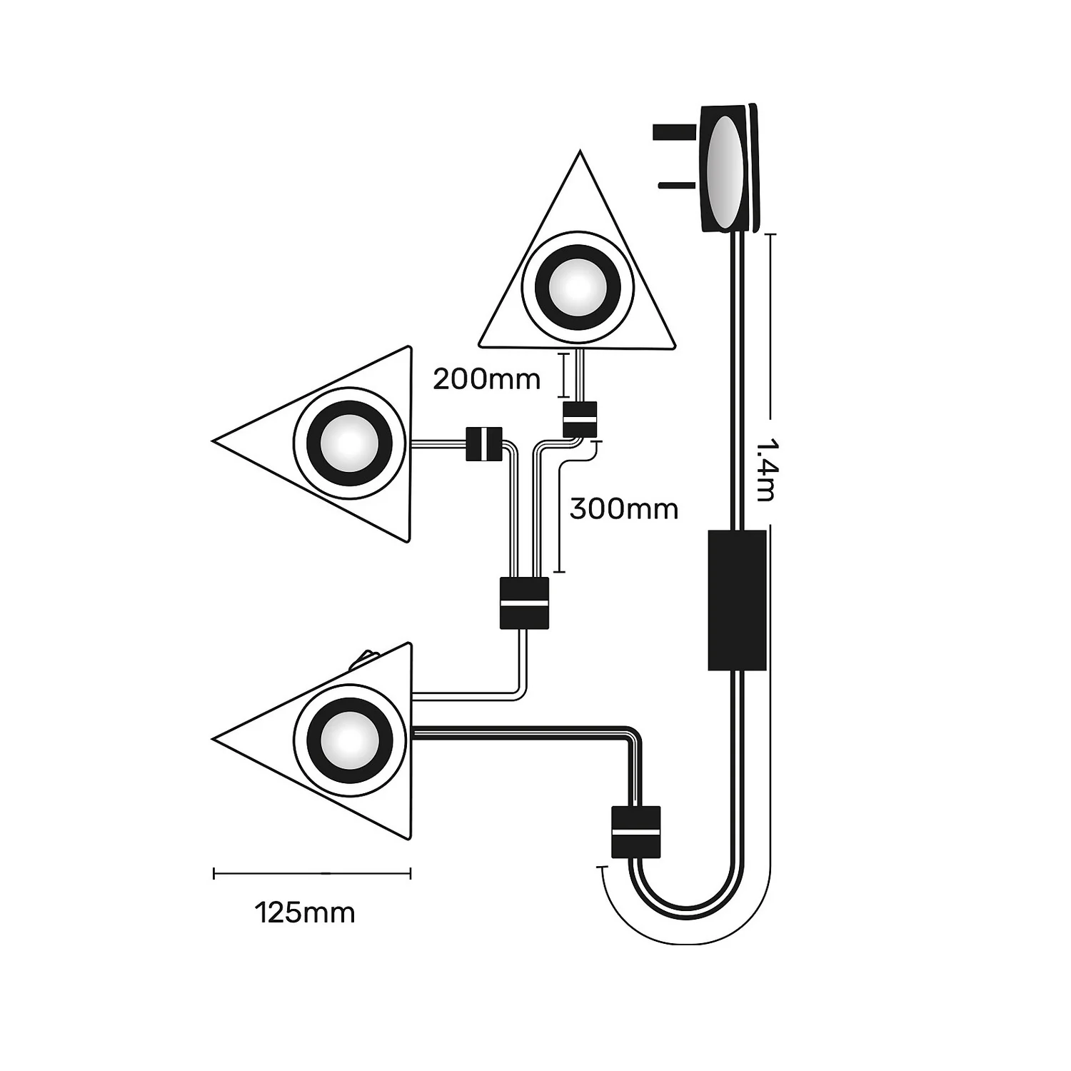 Arlec 3 Pack LED Triangle Cabinet Lights 12 Arlec 3 Pack LED Triangle Cabinet Lights - Image 10