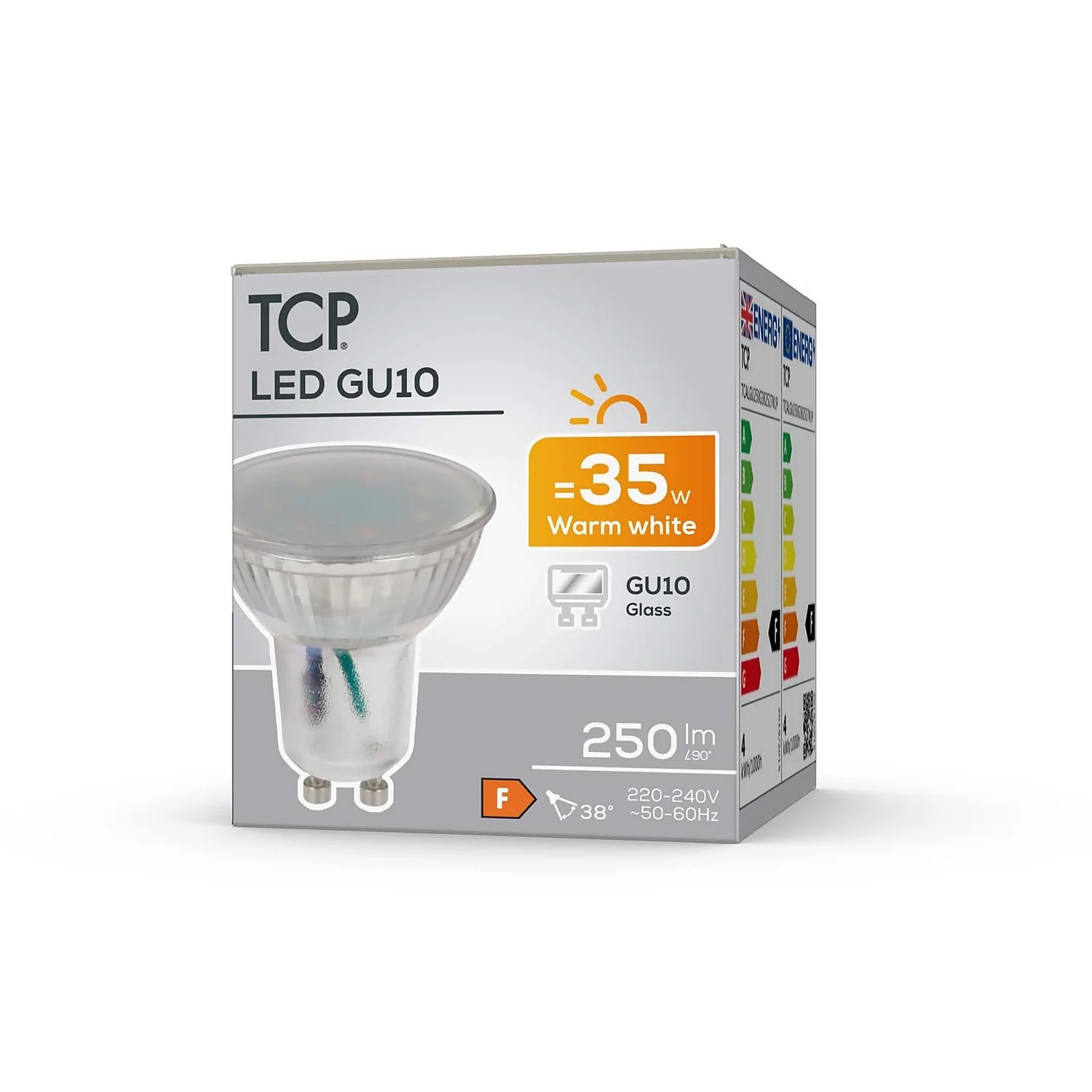 TCP LED Glass GU10 35W Warm Light Bulb 4 TCP LED Glass GU10 35W Warm Light Bulb - Image 2