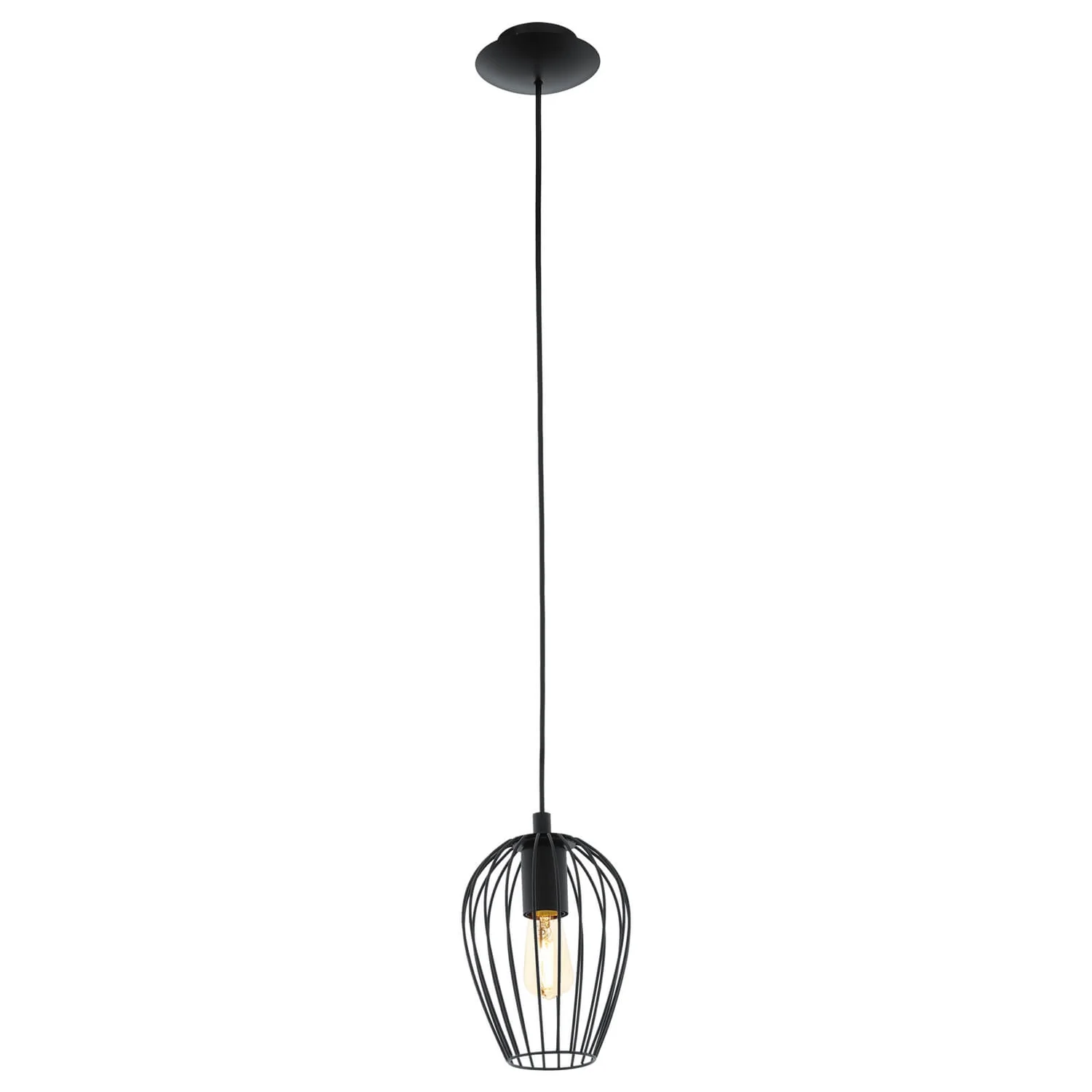 Eglo Newtown Pendant Ceiling Light - Black 4 Eglo Newtown Pendant Ceiling Light - Black - Image 2