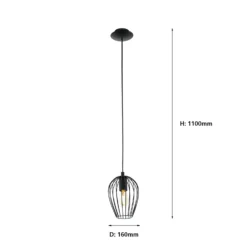 Eglo Newtown Pendant Ceiling Light - Black 9 Eglo Newtown Pendant Ceiling Light - Black -Chic Lighting Store 12828084 5134832953479597