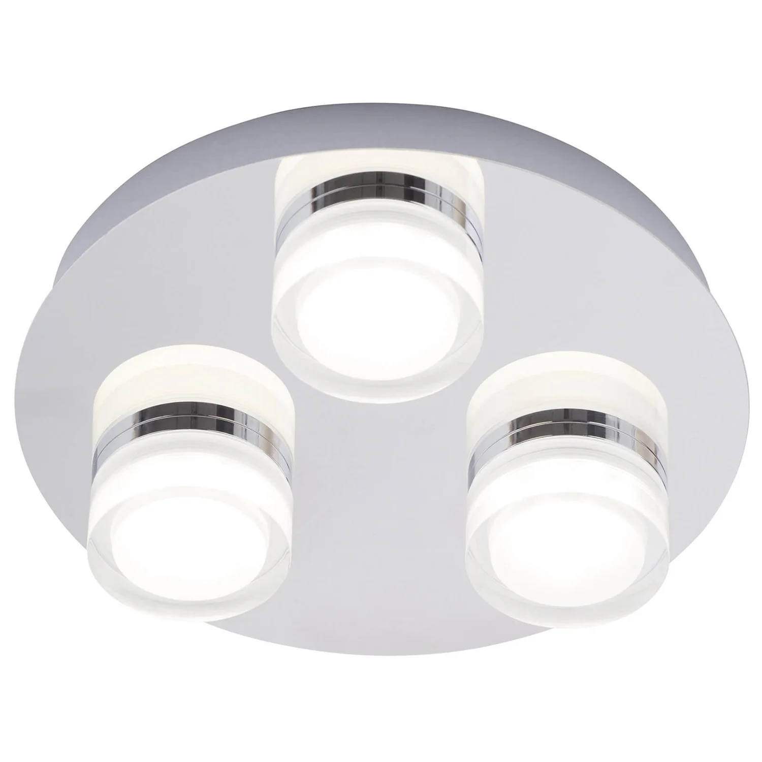 Amalfi 3 Plate LED Flush - Chrome 4 Amalfi 3 Plate LED Flush - Chrome - Image 2