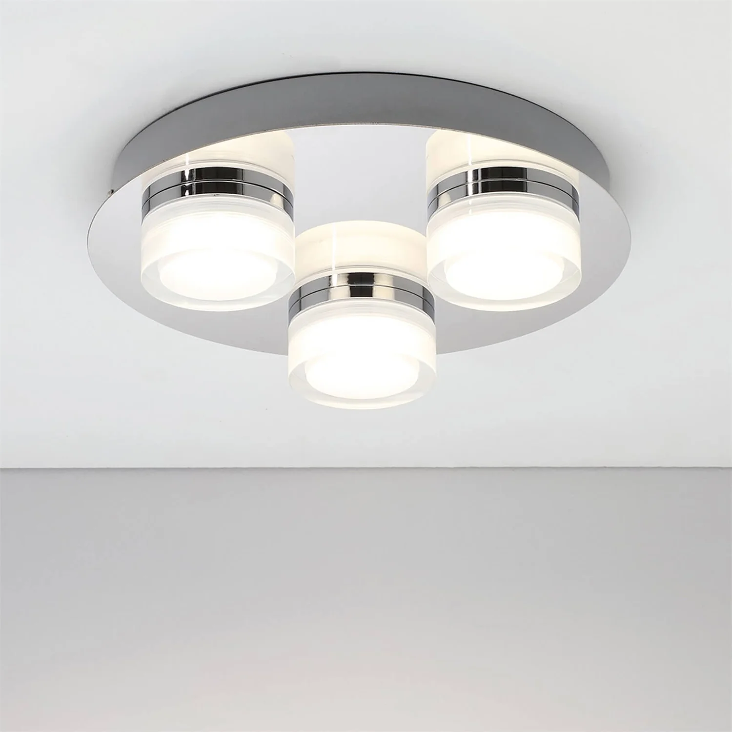 Amalfi 3 Plate LED Flush - Chrome 3 Amalfi 3 Plate LED Flush - Chrome