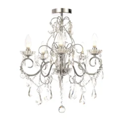 Vela 5 Light Bath Chandelier - Chrome