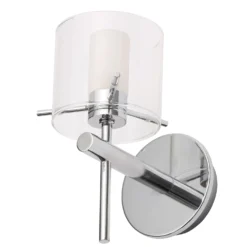 Gene Clear Cylinder Wall Light - Chrome 9 Gene Clear Cylinder Wall Light - Chrome -Chic Lighting Store 12832044 2184831960589778