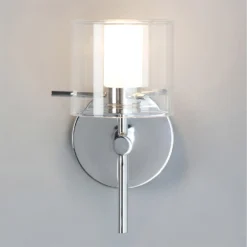 Gene Clear Cylinder Wall Light - Chrome 10 Gene Clear Cylinder Wall Light - Chrome -Chic Lighting Store 12832044 5044832982742443
