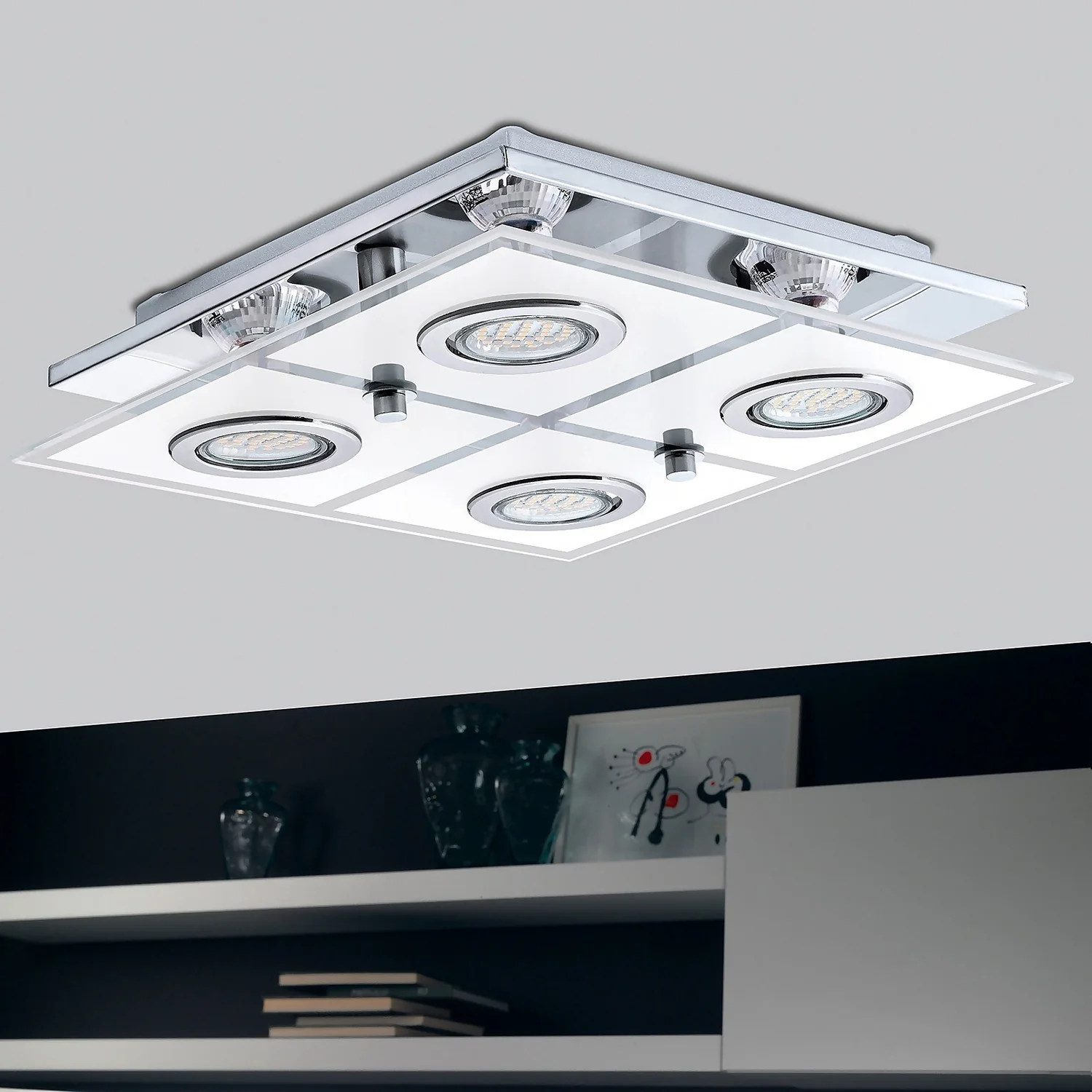 Eglo Cabo Flush Light - Chrome 3 Eglo Cabo Flush Light - Chrome