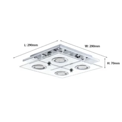 Eglo Cabo Flush Light - Chrome 8 Eglo Cabo Flush Light - Chrome -Chic Lighting Store 12836269 1484833171194319