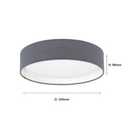 Eglo Pasteri Small Flush Light - Grey 8 Eglo Pasteri Small Flush Light - Grey -Chic Lighting Store 12836405 2144833170062251