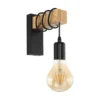 Eglo Townshend Wall Light - Black & Brown 1 Eglo Townshend Wall Light - Black & Brown -Chic Lighting Store 12836408 1634831966055874