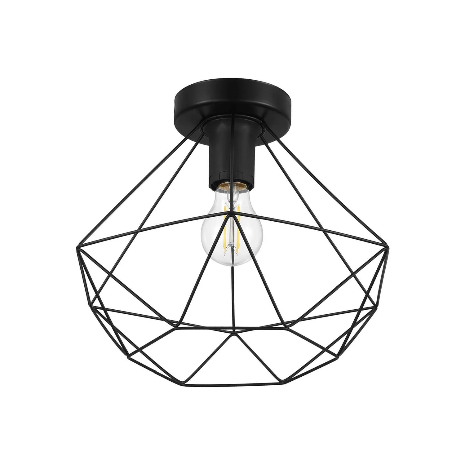 Eglo Tarbes Flush Light - Black 4 Eglo Tarbes Flush Light - Black - Image 2