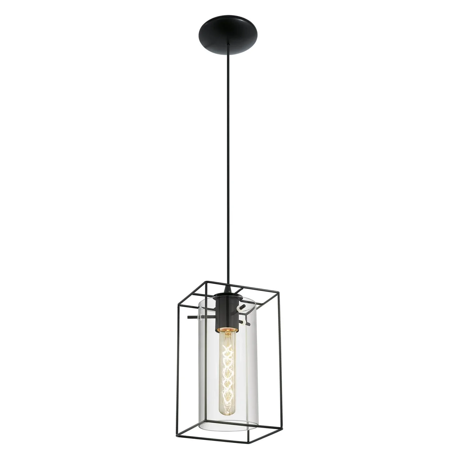 Eglo Loncino 1 Light Pendant Light - Black 4 Eglo Loncino 1 Light Pendant Light - Black - Image 2