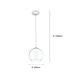 Eglo Bolsano 1 Light Pendant Light - Chrome 7 Eglo Bolsano 1 Light Pendant Light - Chrome -Chic Lighting Store 12836627 1034833236213199
