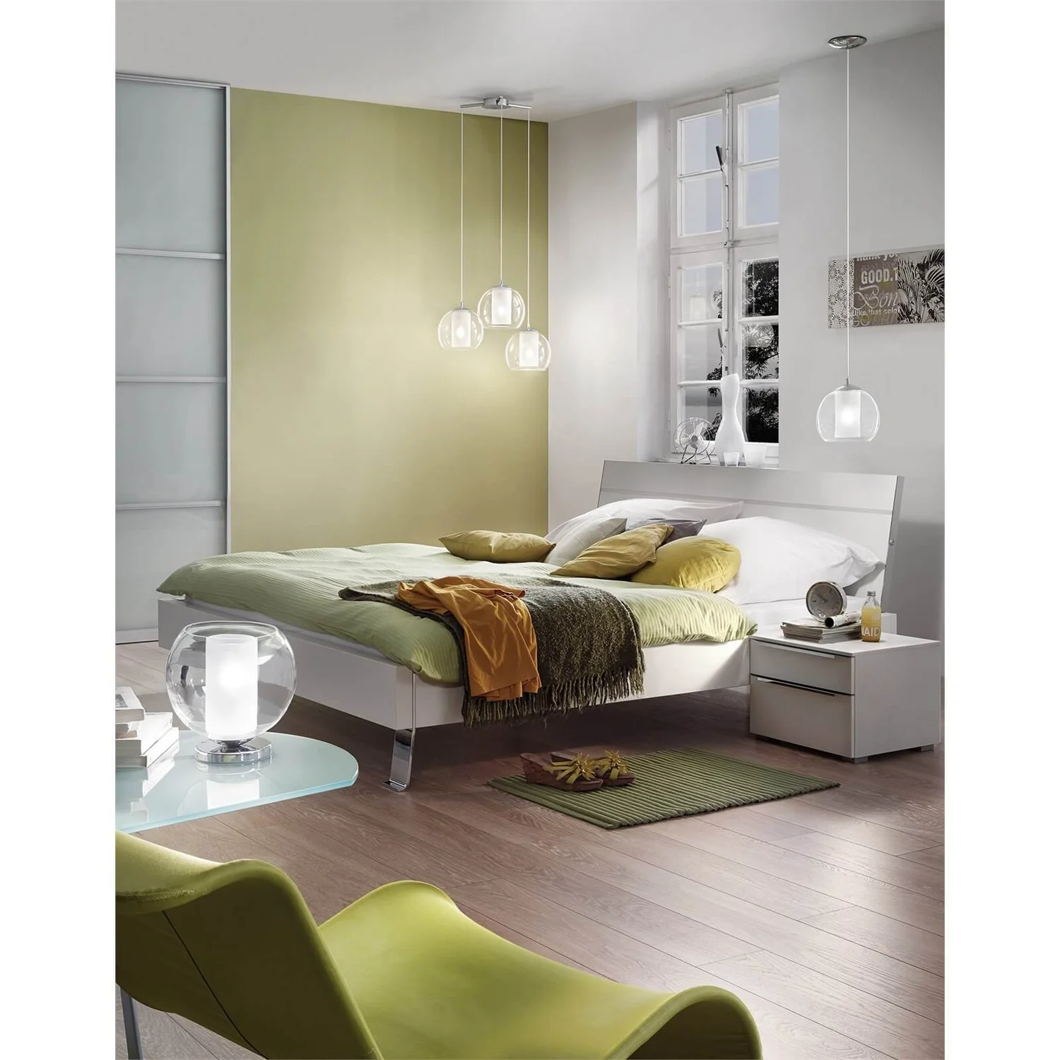 Eglo Bolsano 1 Light Pendant Light - Chrome 4 Eglo Bolsano 1 Light Pendant Light - Chrome - Image 2