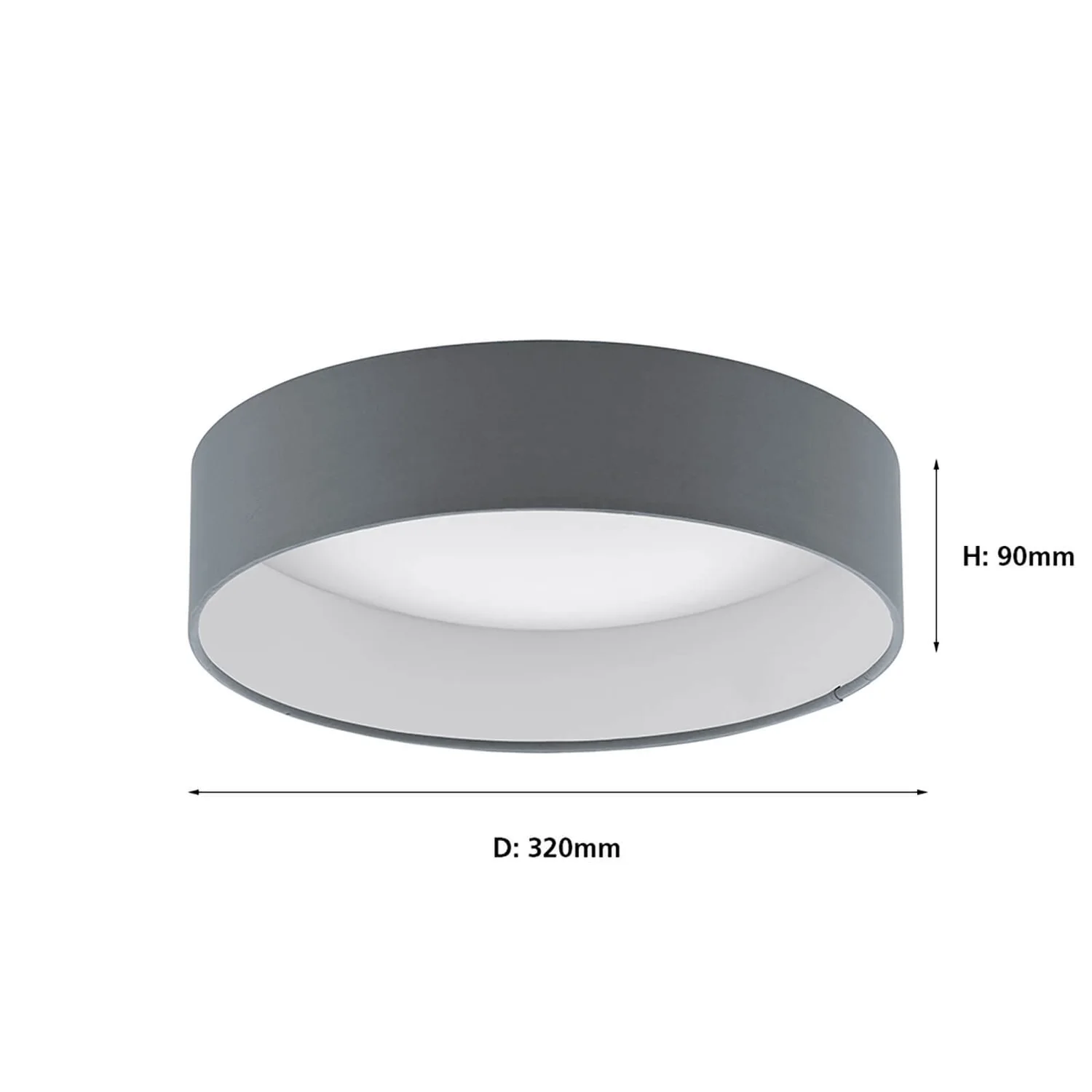 Eglo Palomaro Flush Light - Anthracite 5 Eglo Palomaro Flush Light - Anthracite - Image 3