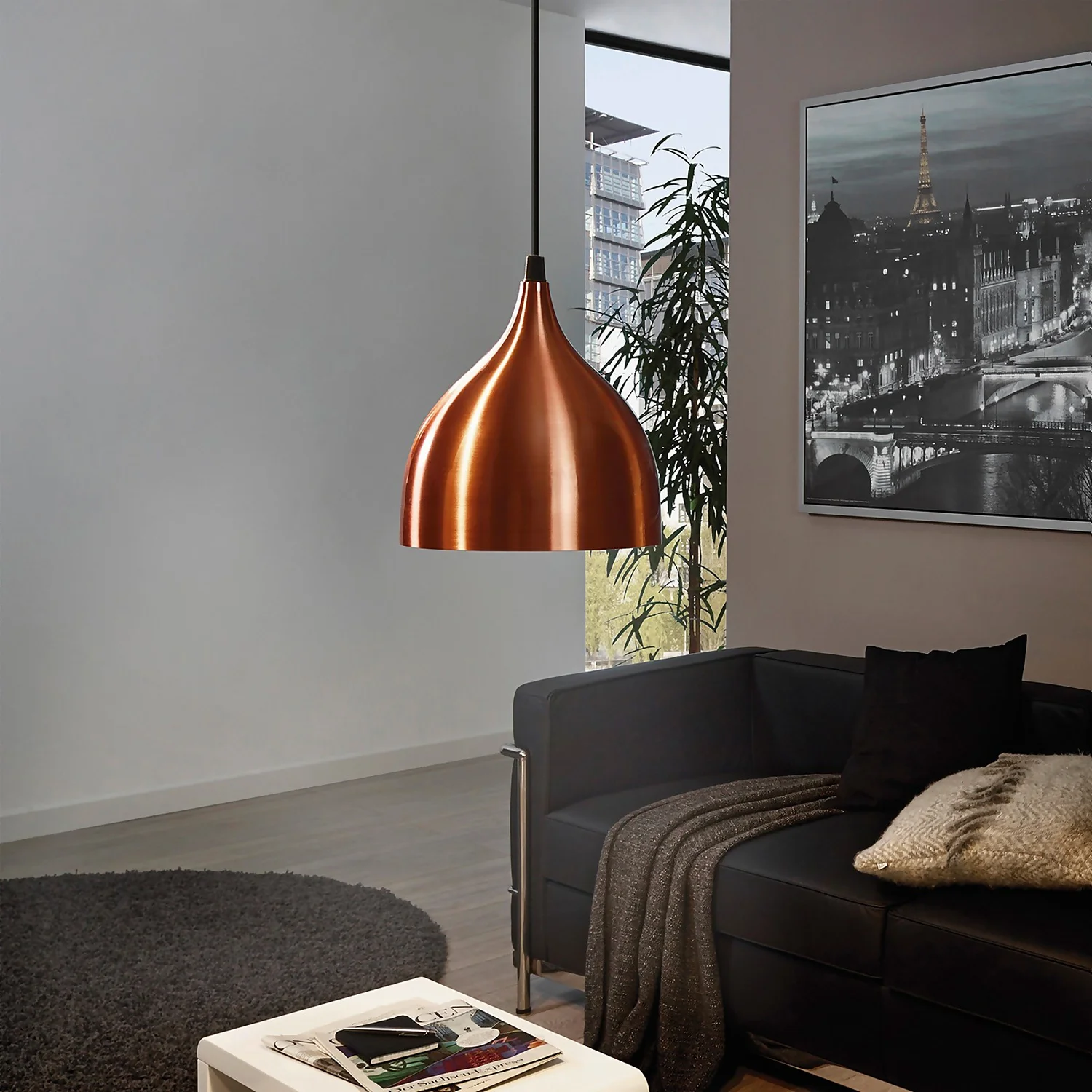 Eglo Coretto Pendant Light - Brushed Copper 3 Eglo Coretto Pendant Light - Brushed Copper