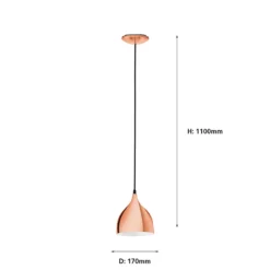 Eglo Coretto Pendant Light - Brushed Copper 8 Eglo Coretto Pendant Light - Brushed Copper -Chic Lighting Store 12836705 1234833169162380