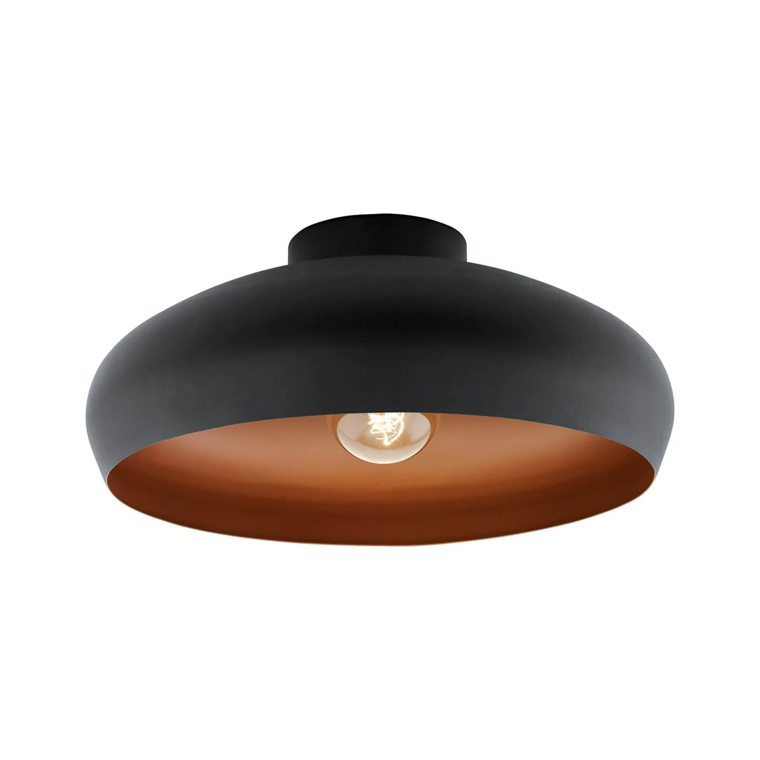 Eglo Mogano Flush Light - Black & Copper 4 Eglo Mogano Flush Light - Black & Copper - Image 2