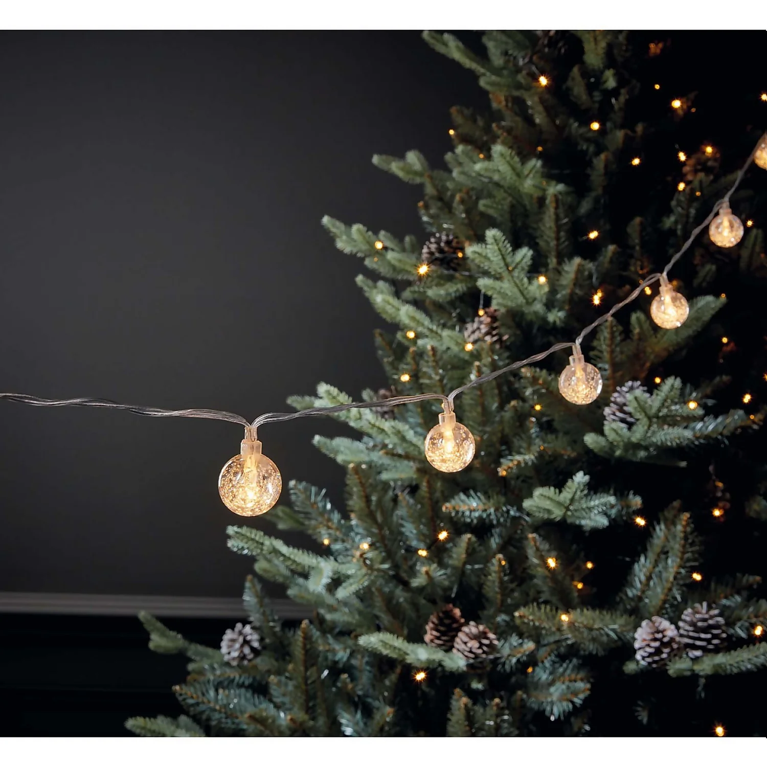 20 Clear Bubble Ball Christmas String Lights (Battery Operated) 3 20 Clear Bubble Ball Christmas String Lights (Battery Operated)
