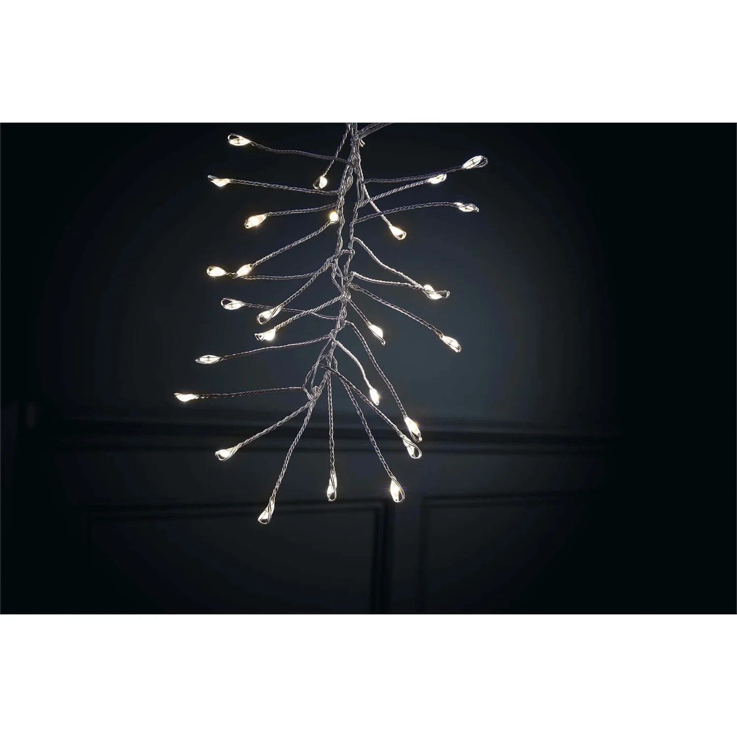 480 LED Silver Copper Wire Cluster Christmas Lights - Warm White 4 480 LED Silver Copper Wire Cluster Christmas Lights - Warm White - Image 2