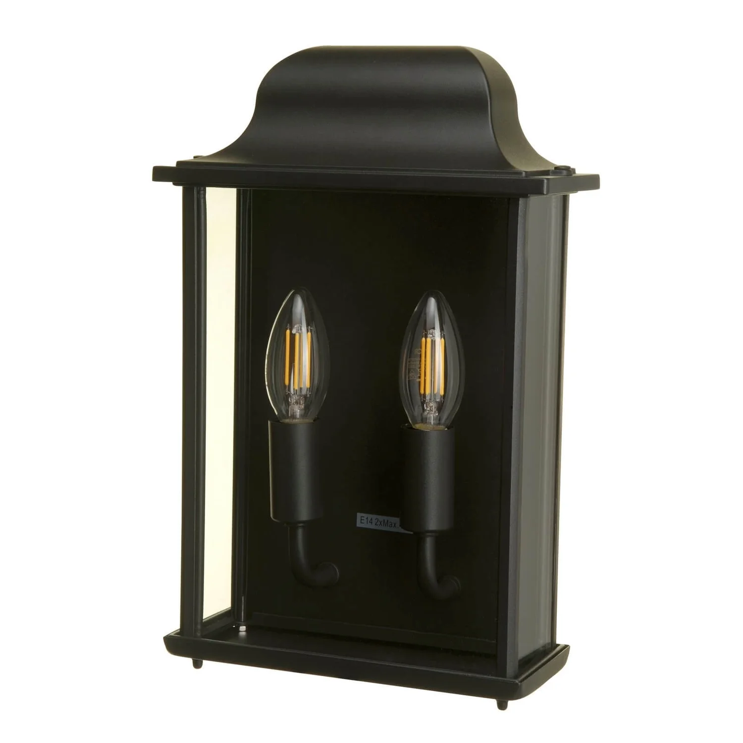 Lutec Holly Outdoor Wall Lantern - Black 6 Lutec Holly Outdoor Wall Lantern - Black - Image 4