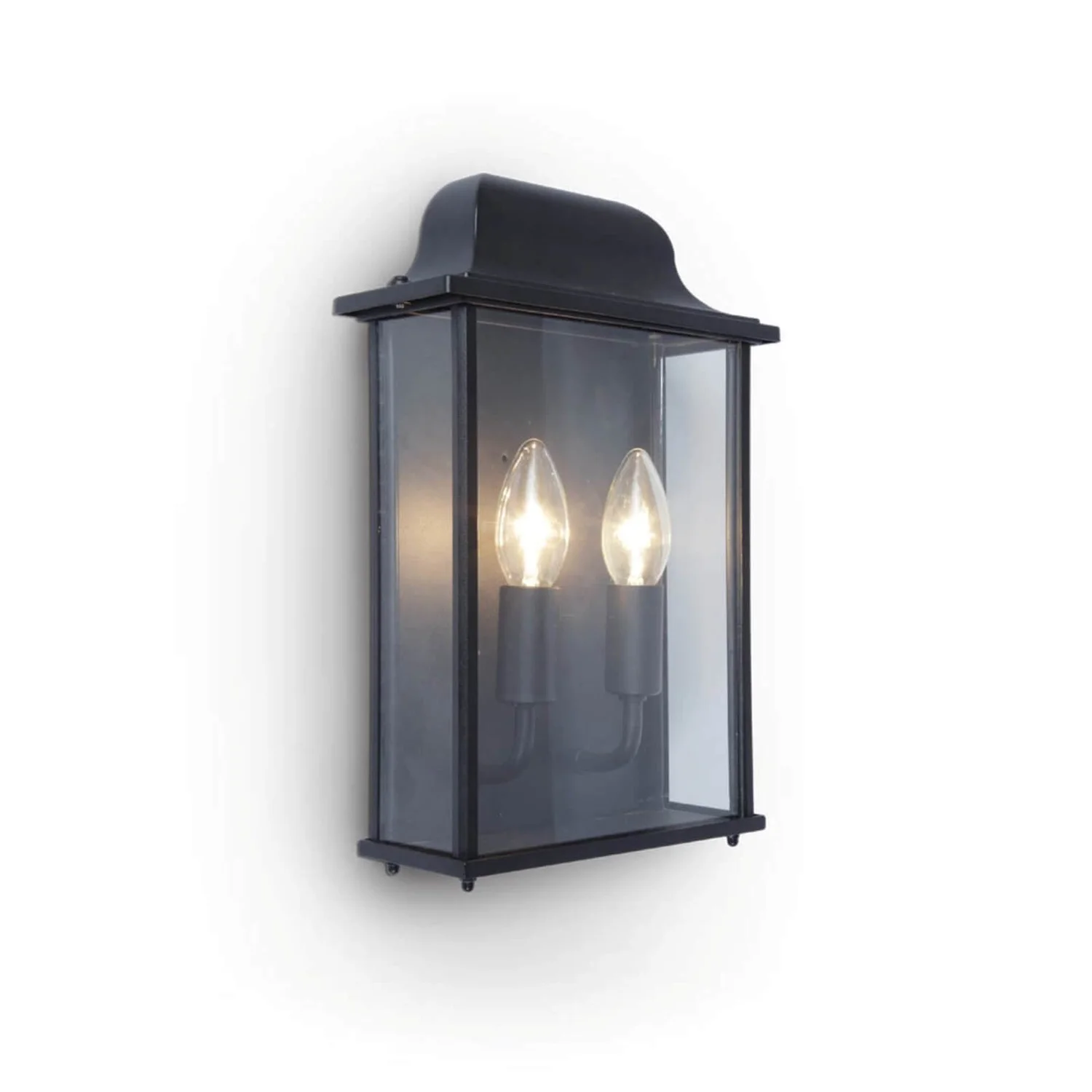Lutec Holly Outdoor Wall Lantern - Black 4 Lutec Holly Outdoor Wall Lantern - Black - Image 2