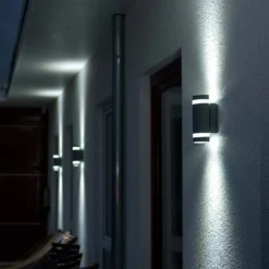 Lutec Focus 2x GU10 Outdoor Wall Light - Anthracite -Chic Lighting Store 12840637 5994952643207051