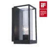 Lutec Flair Flush Outdoor Wall Light - Black -Chic Lighting Store 12840647 1164831603453047