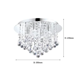 EGLO Olmonte Crystal And Chrome Bathroom Ceiling Light 8 EGLO Olmonte Crystal And Chrome Bathroom Ceiling Light -Chic Lighting Store 12881602 4774843701367146