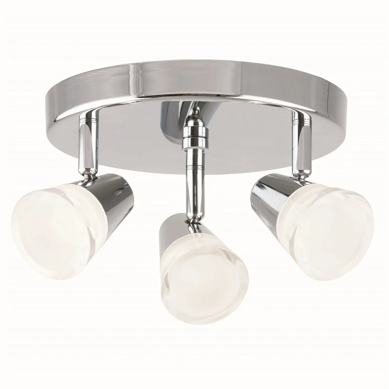 Rhea 3 Lamp Spotlight Plate - Polished Chrome 3 Rhea 3 Lamp Spotlight Plate - Polished Chrome