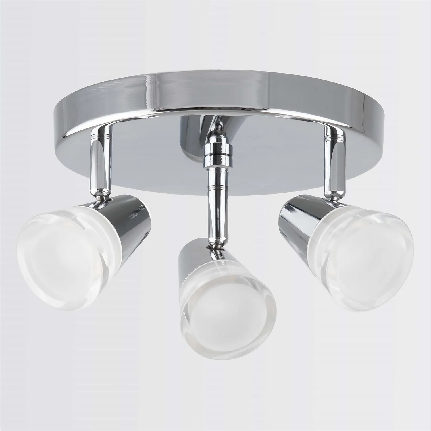 Rhea 3 Lamp Spotlight Plate - Polished Chrome 5 Rhea 3 Lamp Spotlight Plate - Polished Chrome - Image 3