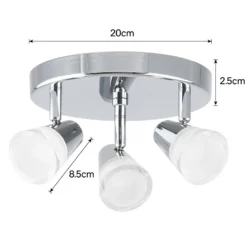 Rhea 3 Lamp Spotlight Plate - Polished Chrome 12 Rhea 3 Lamp Spotlight Plate - Polished Chrome -Chic Lighting Store 12882213 5784843517686923