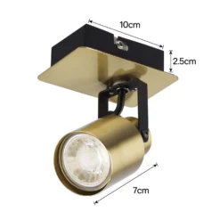 Lucy Single Lamp Spotlight - Gold & Black -Chic Lighting Store 12882218 1964843518529632