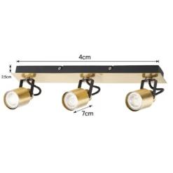 Lucy 3 Lamp Spotlight Plate - Gold & Black 12 Lucy 3 Lamp Spotlight Plate - Gold & Black -Chic Lighting Store 12882221 1804843518979659
