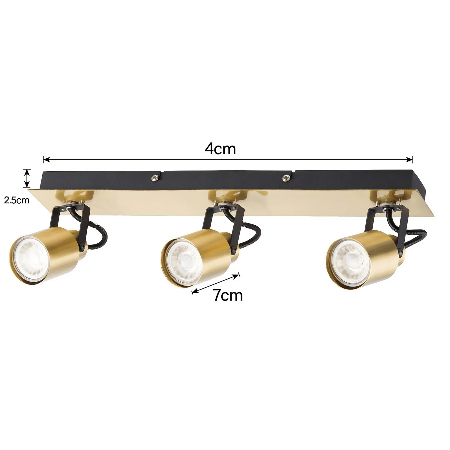 Lucy 3 Lamp Spotlight Plate - Gold & Black 7 Lucy 3 Lamp Spotlight Plate - Gold & Black - Image 5