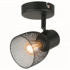 Emily Single Lamp Spotlight - Black